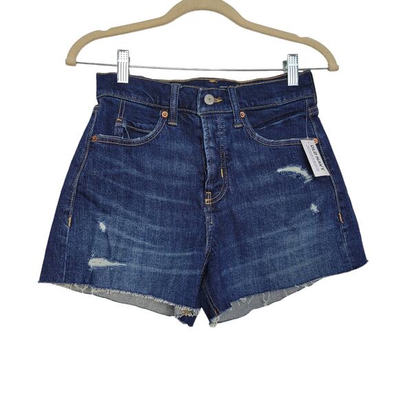 Old Navy Higher High Rise Button Fly Secret Smooth Pocket Jean Shorts Sz 2 - Picture 4 of 8